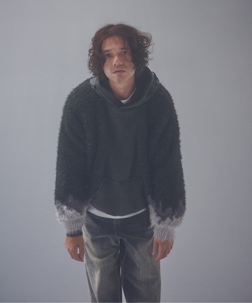 ADAM PATEK(アダムパテック)の「ADAMPATEK/dyed still embellished pullover pk/製品染めブラストパーカー(パーカー・メンズ・レッド/ブラック・1/2)」の18枚目の写真