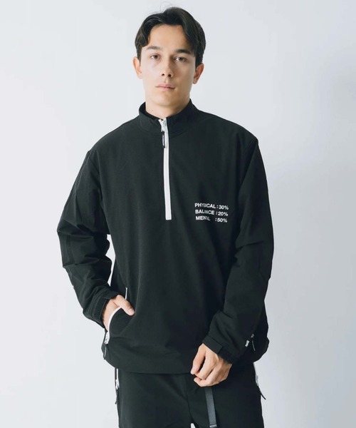 SWINGGGR(スウィンガー)の「THE SWINGGGR/ザ スウィンガー/STRETCH NYLON STAND ZIP TOP(その他アウター・メンズ・ブラック/グレー・2/3)」の1枚目の写真