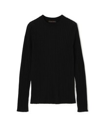 ウールシルクカシミヤリブ ロングスリーブプルオーバー
