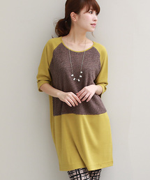 REAL CUBE | REAL CUBE Made in Japan バイカラーチュニックワンピース(チュニック)