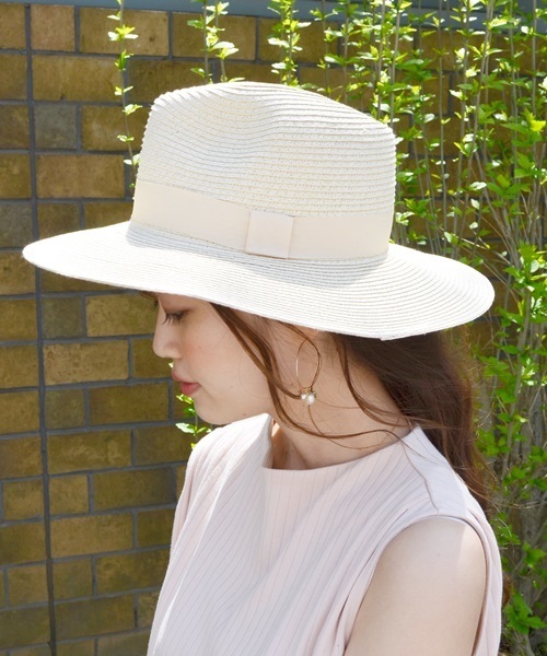 Khaju（カージュ）の「Khaju: リボンハット（ハット・レディース・ライトグレー/ネイビー/ナチュラル・ONE SIZE）」の3枚目の写真