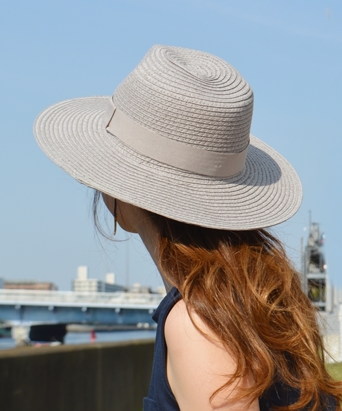 Khaju（カージュ）の「Khaju: リボンハット（ハット・レディース・ライトグレー/ネイビー/ナチュラル・ONE SIZE）」の2枚目の写真