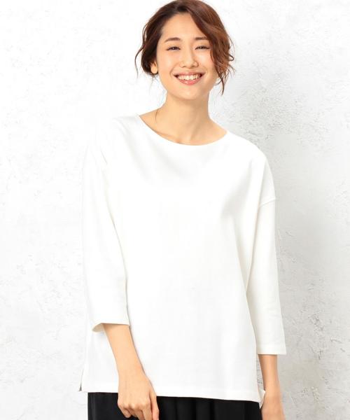 green label relaxing（グリーンレーベルリラクシング）の「CF 16/-テンジク L/SL PO カットソー◆（Tシャツ/カットソー・レディース・オフホワイト/ブラック/ベージュ/その他1・FREE）」の2枚目の写真