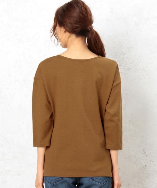 green label relaxing（グリーンレーベルリラクシング）の「CF 16/-テンジク L/SL PO カットソー◆（Tシャツ/カットソー・レディース・オフホワイト/ブラック/ベージュ/その他1・FREE）」の5枚目の写真