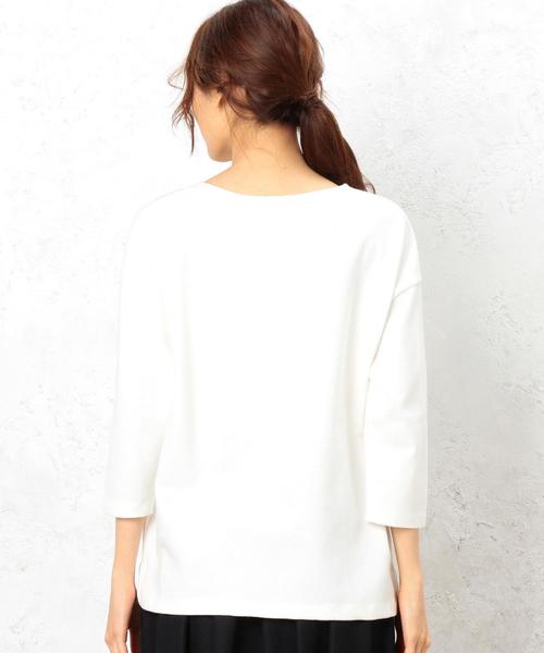 green label relaxing（グリーンレーベルリラクシング）の「CF 16/-テンジク L/SL PO カットソー◆（Tシャツ/カットソー・レディース・オフホワイト/ブラック/ベージュ/その他1・FREE）」の7枚目の写真