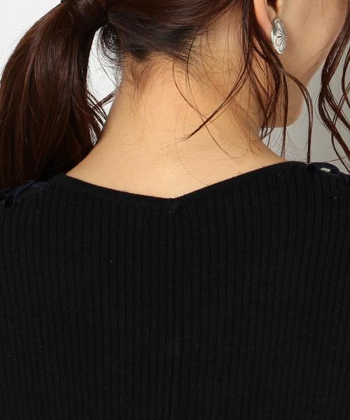 Another Edition(アナザーエディション)の「レースアップスリーブVネックワンピース/AEMBC レースUP SL V/N OP◆(ワンピース・レディース・マスタード/ネイビー・FREE)」の8枚目の写真