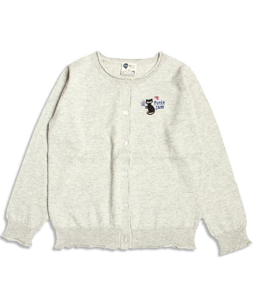 Petit jam(プチジャム)の「ハイゲージニットカーディガン(カーディガン/ボレロ・キッズ・ブラウン/グリーン/グレー/レッド・80/90/95/100/110/120/130)」の2枚目の写真