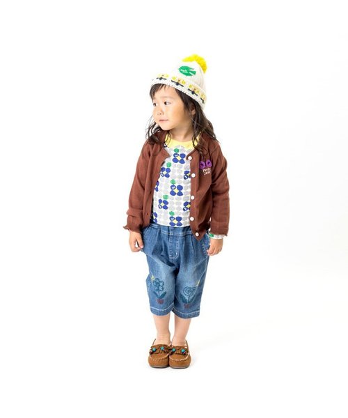 Petit jam(プチジャム)の「ハイゲージニットカーディガン(カーディガン/ボレロ・キッズ・ブラウン/グリーン/グレー/レッド・80/90/95/100/110/120/130)」の14枚目の写真