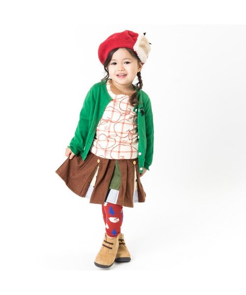 Petit jam(プチジャム)の「ハイゲージニットカーディガン(カーディガン/ボレロ・キッズ・ブラウン/グリーン/グレー/レッド・80/90/95/100/110/120/130)」の15枚目の写真