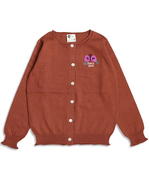 Petit jam(プチジャム)の「ハイゲージニットカーディガン(カーディガン/ボレロ・キッズ・ブラウン/グリーン/グレー/レッド・80/90/95/100/110/120/130)」の16枚目の写真
