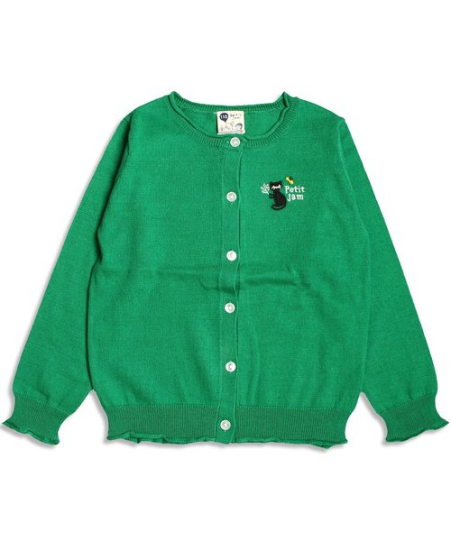 Petit jam(プチジャム)の「ハイゲージニットカーディガン(カーディガン/ボレロ・キッズ・ブラウン/グリーン/グレー/レッド・80/90/95/100/110/120/130)」の10枚目の写真