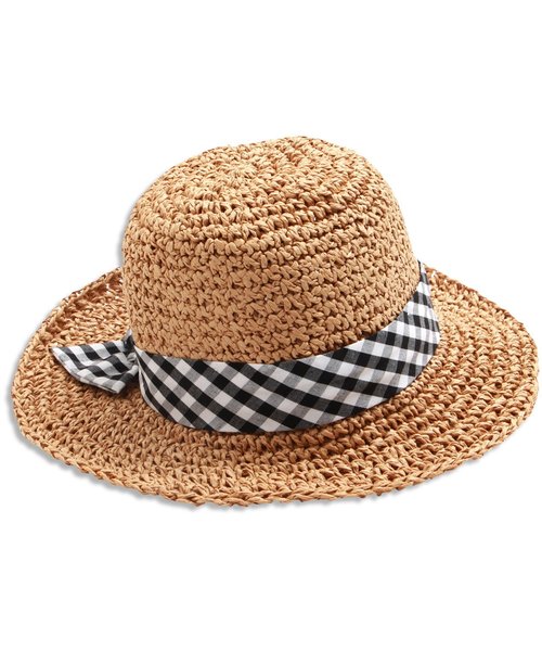 BREEZE（ブリーズ）の「リボン付きペーパーハット（ハット・キッズ・キナリ/ベージュ・54/50/56/52/48）」の3枚目の写真