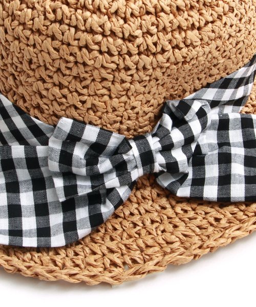 BREEZE（ブリーズ）の「リボン付きペーパーハット（ハット・キッズ・キナリ/ベージュ・54/50/56/52/48）」の5枚目の写真