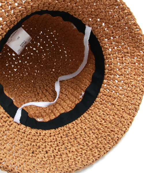 BREEZE（ブリーズ）の「リボン付きペーパーハット（ハット・キッズ・キナリ/ベージュ・54/50/56/52/48）」の6枚目の写真