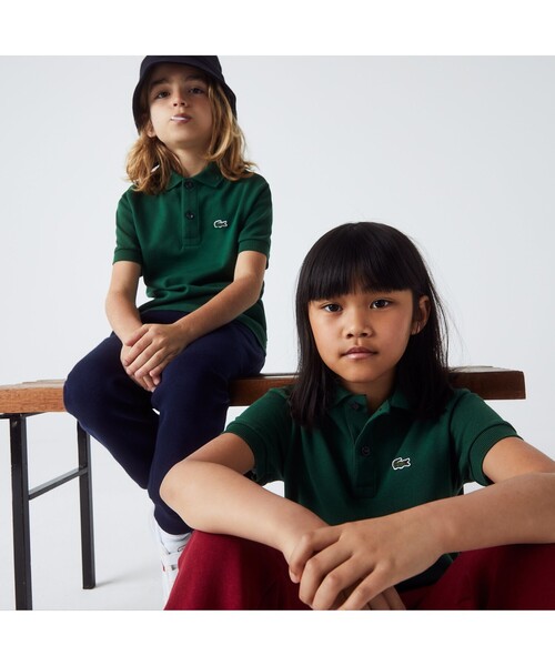 LACOSTE（ラコステ）の「Boys ポロシャツ (半袖)（ポロシャツ・キッズ・ホワイト/ブラック/ライトピンク/ネイビー/コバルトブルー/レッド/ボルドー/グレイッシュブルー/シルバーグレー/ブルーグリーン/ブルー/グリーン/ライトブルー/ピンク/イエロー/ロイヤルブルー/ダークブルー/グレー/レモンイエロー/カリビアンブルー/アクア/モスグリーン/インディゴブルー/アーミー/スカイブルー/クリアブルー/クリアイエロー/オリーブ/サファリグリーン/マルーン/エメラルド/ベビーピンク/ブルー系その他2/ブルー系その他・95/140/85/128/104/116/115）」の10枚目の写真