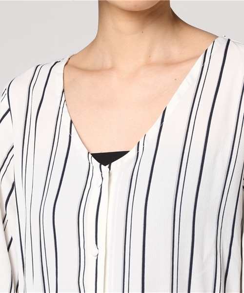 Honeys（ハニーズ）の「ガウンワンピース（シャツワンピース・レディース・ホワイト系その他2/ホワイト系その他/ブルー系その他/グリーン系その他・L/M）」の8枚目の写真