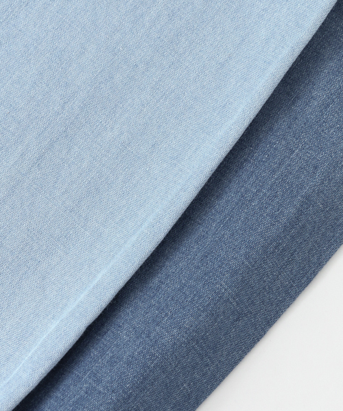 URBAN RESEARCH DOORS（アーバンリサーチドアーズ）の「ライトデニムギャザースリーブワンピース（ワンピース・レディース・ライトインディゴブルー/インディゴブルー・ONE）」の19枚目の写真