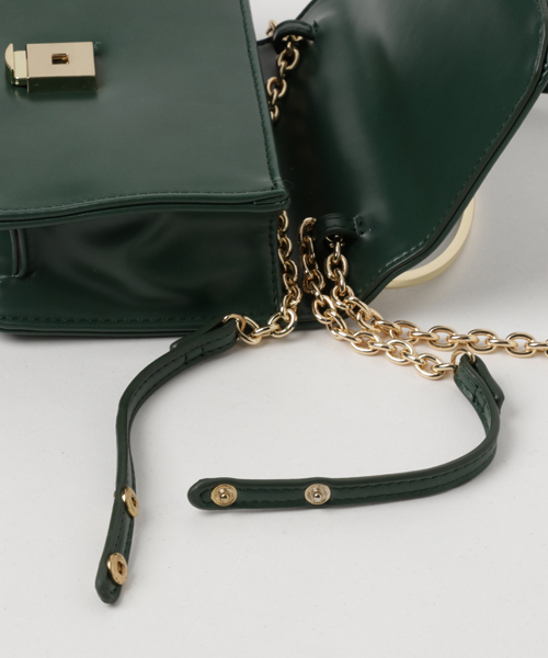 laboratory work（ラボラトリーワーク）の「取り外しベルトミニバッグ（ショルダーバッグ・レディース・ボルドー/グリーン/ブラック・FREE）」の6枚目の写真