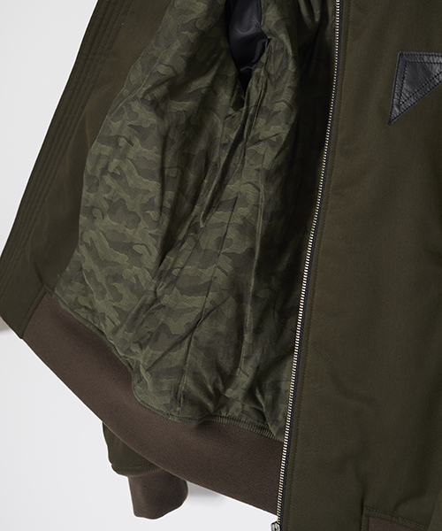 wjk black（ﾀﾞﾌﾞﾙｼﾞｪｲｹｲﾌﾞﾗｯｸ）の「【wjk black】≪STUDIOUS限定≫B-15ボアカラーフライトジャケット（ブルゾン・メンズ・ブラック/カーキ・3/1/2）」の10枚目の写真