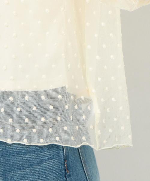 Another Edition（アナザーエディション）の「DOT TULLE 　BLUS（シャツ/ブラウス・レディース・ブラック/ナチュラル/パープル・FREE）」の13枚目の写真