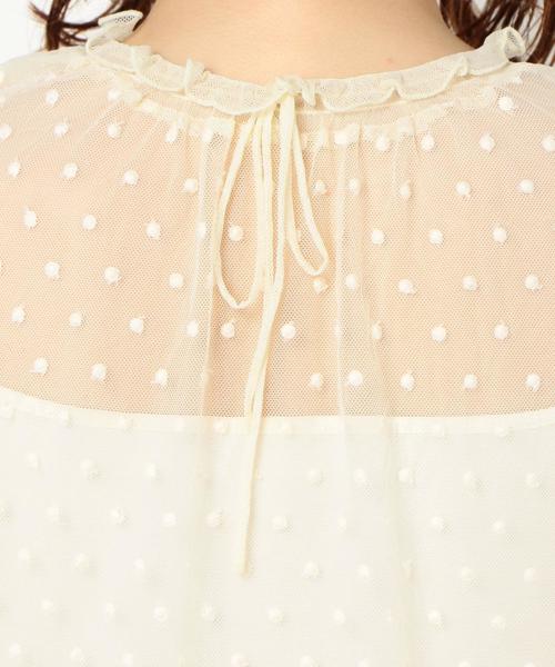 Another Edition（アナザーエディション）の「DOT TULLE 　BLUS（シャツ/ブラウス・レディース・ブラック/ナチュラル/パープル・FREE）」の15枚目の写真