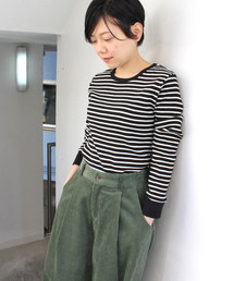 ottilie | サーマルボーダーロングスリーブプルオーバー(Tシャツ/カットソー)