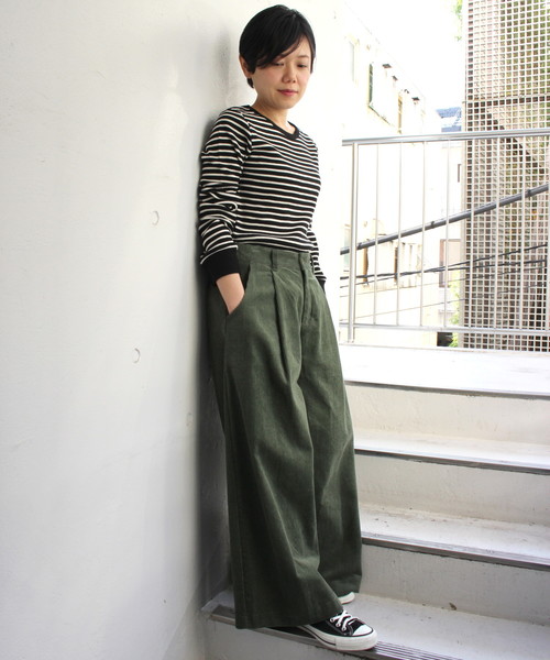 ottilie（オティーリエ）の「サーマルボーダーロングスリーブプルオーバー（Tシャツ/カットソー・レディース・ホワイト×ブラック/ブラック×ホワイト・FREE）」の15枚目の写真