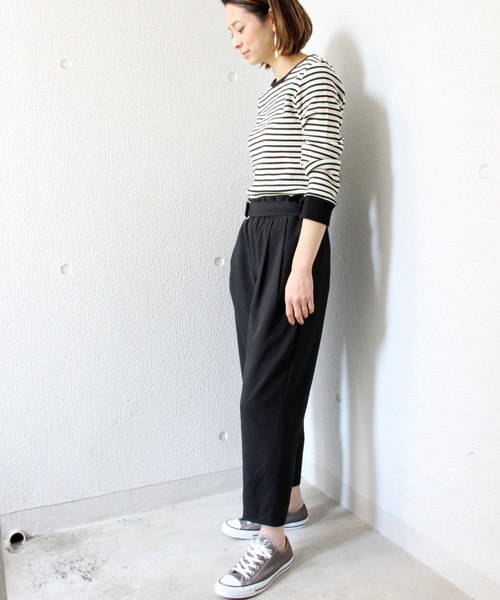 ottilie（オティーリエ）の「サーマルボーダーロングスリーブプルオーバー（Tシャツ/カットソー・レディース・ホワイト×ブラック/ブラック×ホワイト・FREE）」の11枚目の写真