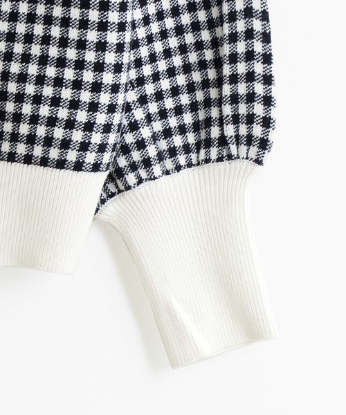 MAJESTIC LEGON（マジェスティックレゴン）の「パール付ギンガムジャガードプルオーバー（ニット/セーター・レディース・グレー系その他/ピンク系その他2/ブラック系その他・MEDIUM）」の20枚目の写真