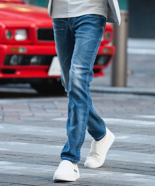 Buffalo Bobs（バッファローボブズ）の「FRISCO(フリスコ)ストレッチ スキニー デニム　イージーパンツ（デニムパンツ・メンズ・ホワイト/ブルー/サックスブルー・1/S/2/M/3/L）」の16枚目の写真