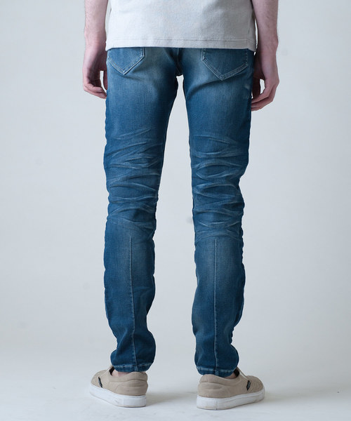 Buffalo Bobs（バッファローボブズ）の「FRISCO(フリスコ)ストレッチ スキニー デニム　イージーパンツ（デニムパンツ・メンズ・ホワイト/ブルー/サックスブルー・1/S/2/M/3/L）」の8枚目の写真