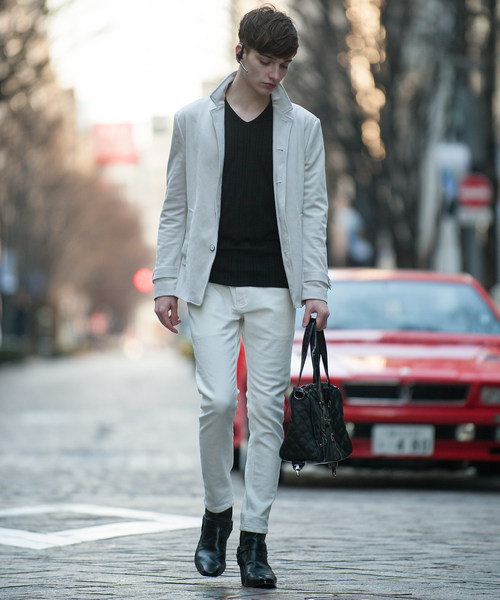 Buffalo Bobs（バッファローボブズ）の「FRISCO(フリスコ)ストレッチ スキニー デニム　イージーパンツ（デニムパンツ・メンズ・ホワイト/ブルー/サックスブルー・1/S/2/M/3/L）」の17枚目の写真