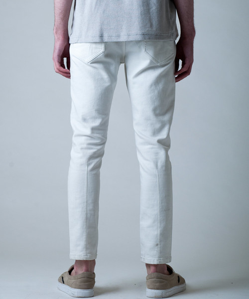 Buffalo Bobs（バッファローボブズ）の「FRISCO(フリスコ)ストレッチ スキニー デニム　イージーパンツ（デニムパンツ・メンズ・ホワイト/ブルー/サックスブルー・1/S/2/M/3/L）」の9枚目の写真