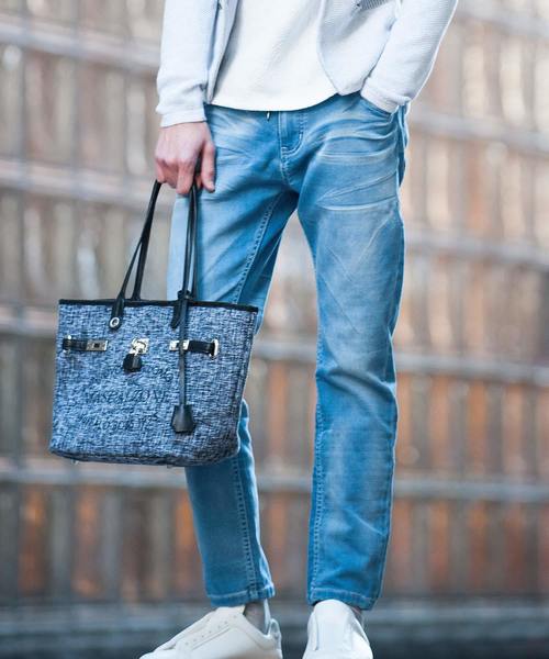 Buffalo Bobs（バッファローボブズ）の「FRISCO(フリスコ)ストレッチ スキニー デニム　イージーパンツ（デニムパンツ・メンズ・ホワイト/ブルー/サックスブルー・1/S/2/M/3/L）」の18枚目の写真