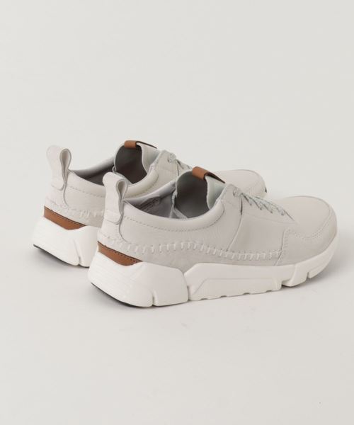 美品　ClarksクラークスTriActive Run ホワイトレザースニーカー Clarks TriActive Run / トライアクティブラン （ホワイトレザー
