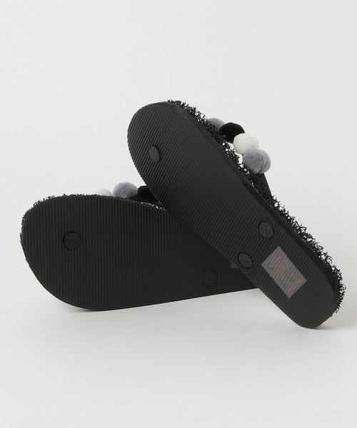 KUSTOM(カスタム)の「KUSTOM レディース ANGEL POMPON サンダル/ビーサン ビーチサンダル(サンダル・レディース・マルチ/ブラック・23.5cm/24.5cm/25.5cm)」の4枚目の写真