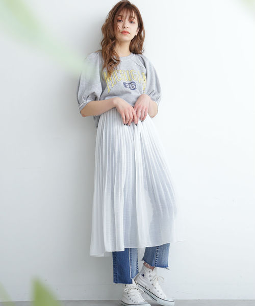 FREE'S MART（フリーズマート）の「パフスリーブカットオフスウェット（スウェット・レディース・グレー/ホワイト/ネイビー・FREE）」の12枚目の写真