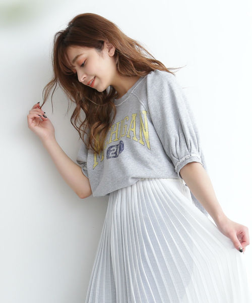 FREE'S MART（フリーズマート）の「パフスリーブカットオフスウェット（スウェット・レディース・グレー/ホワイト/ネイビー・FREE）」の11枚目の写真