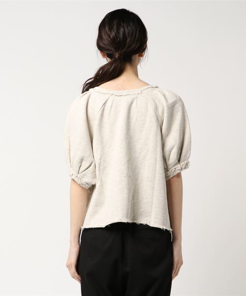 FREE'S MART（フリーズマート）の「パフスリーブカットオフスウェット（スウェット・レディース・グレー/ホワイト/ネイビー・FREE）」の4枚目の写真