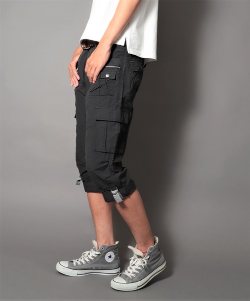 Root Three ルートスリー の Root Three 綿ナイロン12ポケットロールアップクロップドパンツ その他パンツ Wear