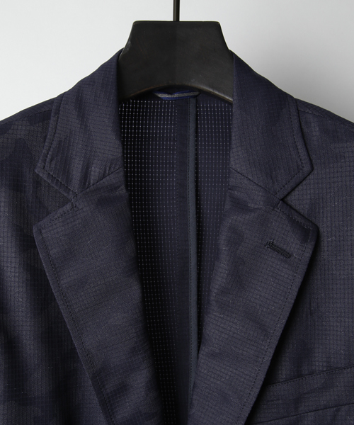 junhashimoto（ジュンハシモト）の「AIR DOTS EASY JACKET（テーラードジャケット・メンズ・ホワイト/ネイビー・2/4/3/5）」の11枚目の写真