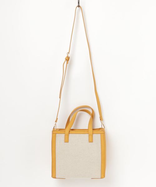 RIVE DROITE（リヴドロワ）の「異素材コンビトート（ハンドバッグ・レディース・ホワイト/オレンジ/ライトベージュ・FREE）」の3枚目の写真