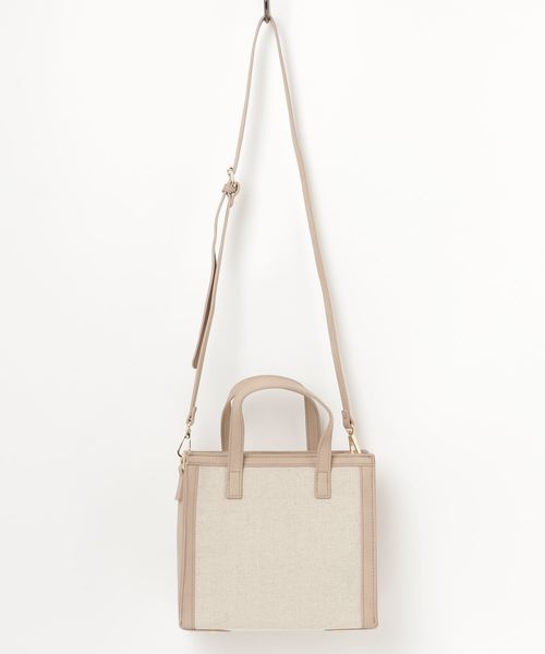 RIVE DROITE（リヴドロワ）の「異素材コンビトート（ハンドバッグ・レディース・ホワイト/オレンジ/ライトベージュ・FREE）」の4枚目の写真