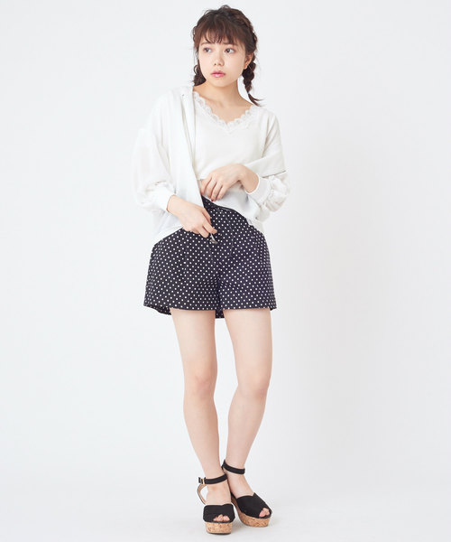 OLIVE des OLIVE(オリーブデオリーブ)の「透けシフォンパーカー(ブルゾン・レディース・オフホワイト/ピンク/ネイビー・FREE)」の14枚目の写真