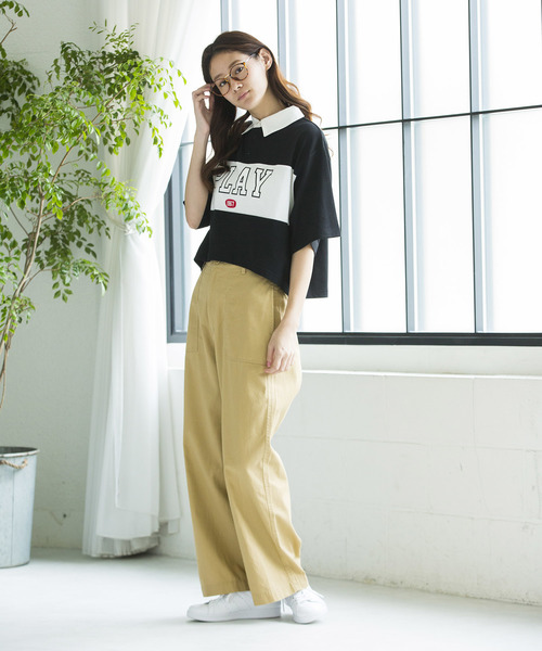 WEGO（ウィゴー）の「WEGO/ロゴプリントラガーTシャツ（Tシャツ/カットソー・レディース・レッド/ブラック/グリーン/ブルー・FREE）」の14枚目の写真