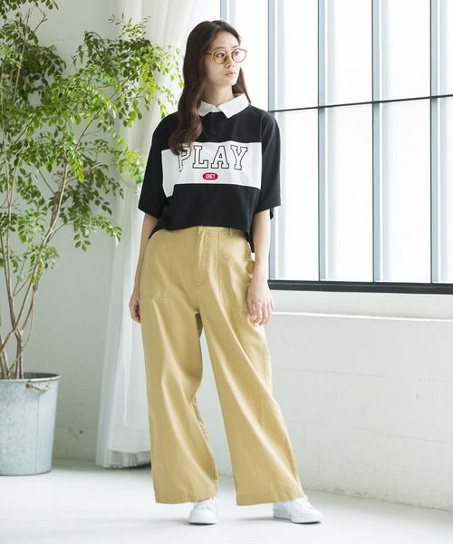WEGO（ウィゴー）の「WEGO/ロゴプリントラガーTシャツ（Tシャツ/カットソー・レディース・レッド/ブラック/グリーン/ブルー・FREE）」の16枚目の写真