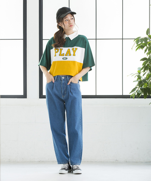 WEGO（ウィゴー）の「WEGO/ロゴプリントラガーTシャツ（Tシャツ/カットソー・レディース・レッド/ブラック/グリーン/ブルー・FREE）」の19枚目の写真