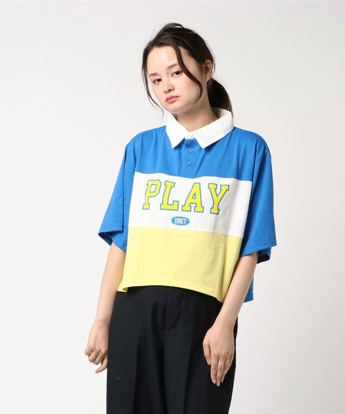 WEGO（ウィゴー）の「WEGO/ロゴプリントラガーTシャツ（Tシャツ/カットソー・レディース・レッド/ブラック/グリーン/ブルー・FREE）」の8枚目の写真