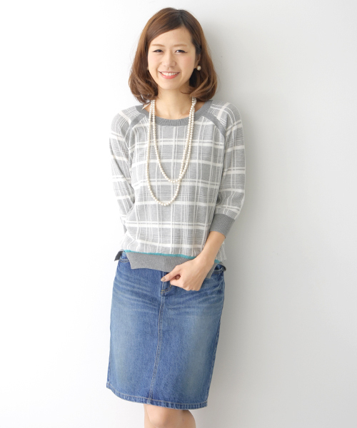 URBAN RESEARCH DOORS WOMENS(アーバンリサーチ ドアーズ ウィメンズ)の「DOORS デニムスカート(デニムスカート・レディース・ライトブルー/ダークブルー・38/36)」の4枚目の写真