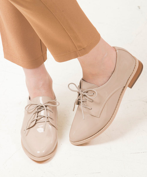 KOBE LETTUCE（コウベレタス）の「アーモンドトゥオックスフォードマニッシュシューズ＊レディース/ローファー[I1631]神戸レタス（その他シューズ・レディース・ブラック/ブラック系その他/ベージュ系その他/キャメル・LL/M/L/S）」の4枚目の写真